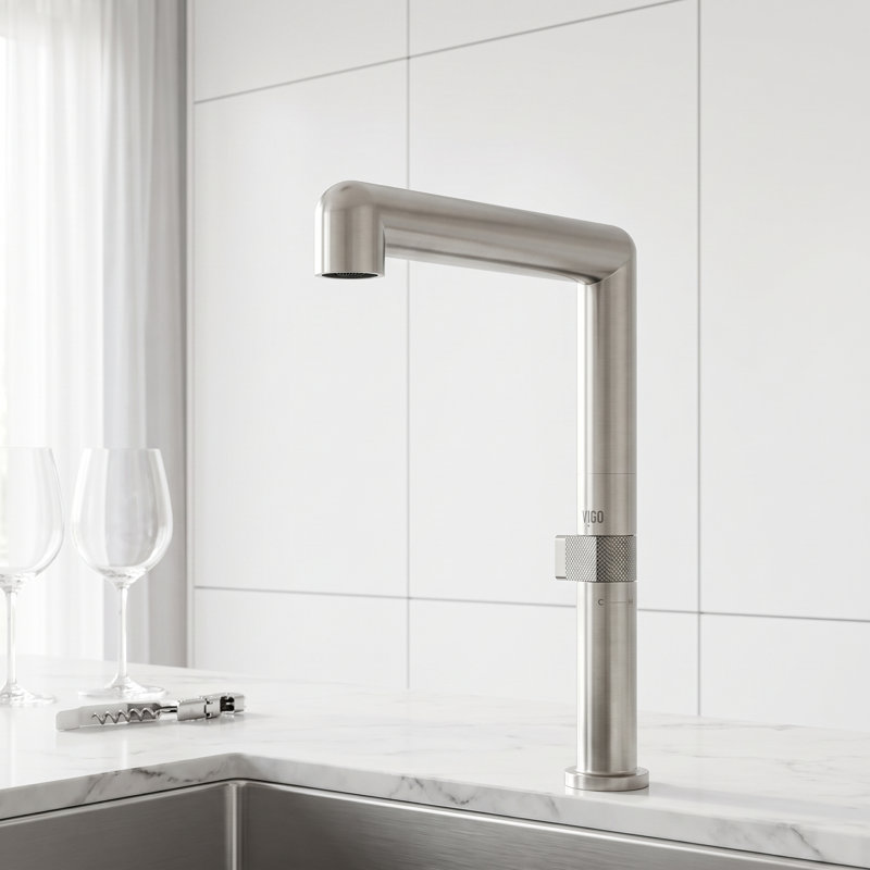 Robinet de cuisine à poignée unique Jewell 11 H EernalSeal, Acier inoxydable