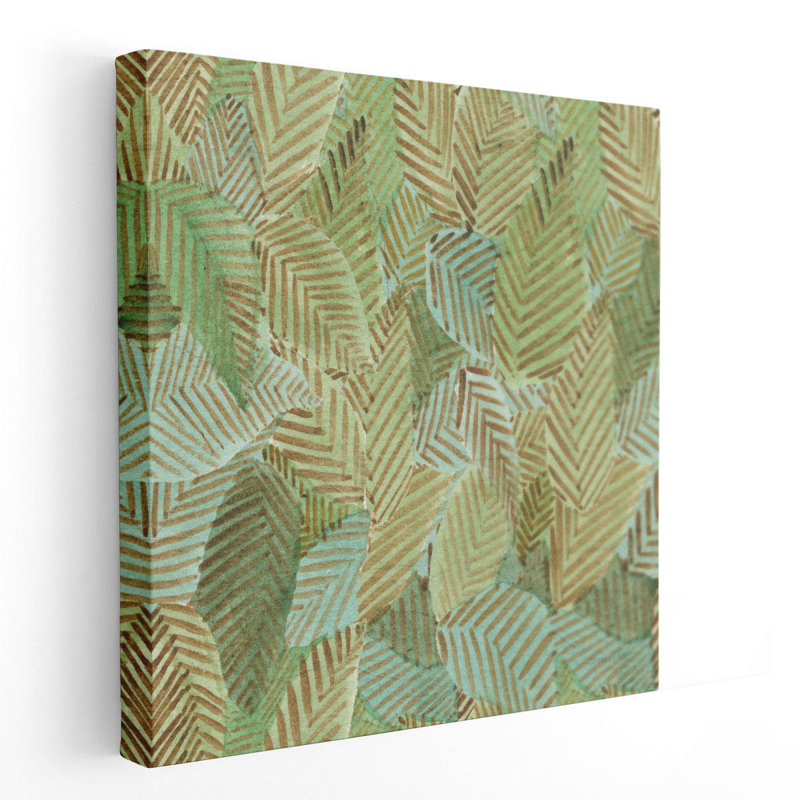 «Wake Me Up Coffee Pattern III», reproduction d'art sur toile, H 12 po x l 12 po