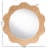 Bali & Pari Makoto Scalloped Natural Rattan Wall Mirror - Handwoven Wicker Round Frame, Boho Coastal Accent Wall Decor For Entryway, Bedroom, Or Living Room
