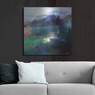 Wrought Studio ™ «Au bord d'un lac» par Marianne Quinzin, art mural en métal