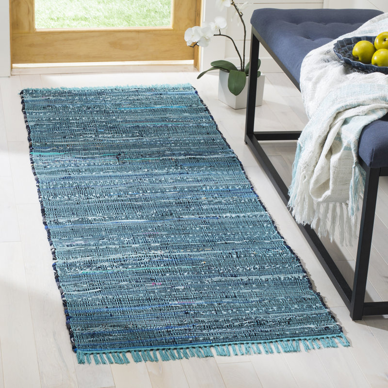 Dunkle Hand Woven Cotton Rug, Runner 69 x 213 cm