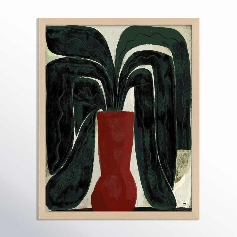 Plant #8 Painting by StudioM, Brown, 20" H x 16" W