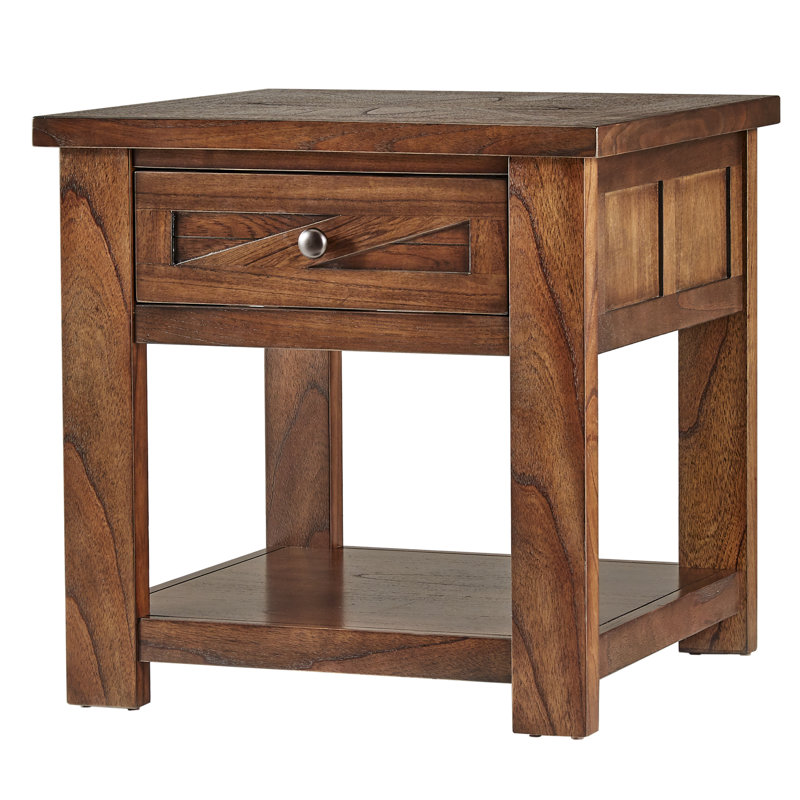 Dedrick End Table, Brown Cherry