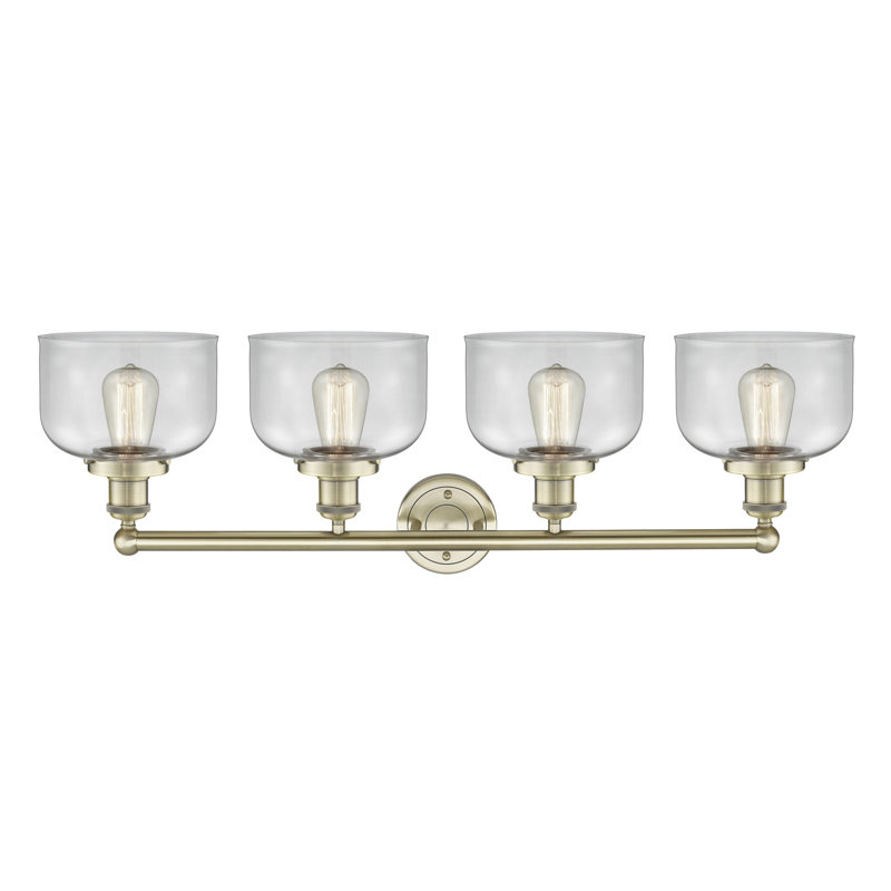 Annagene 4 - Light Dimmable Vanity Light, Clear, Antique Brass