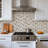 12" X 12" Gray Stone Grid Mosaic Floor And Wall Tile