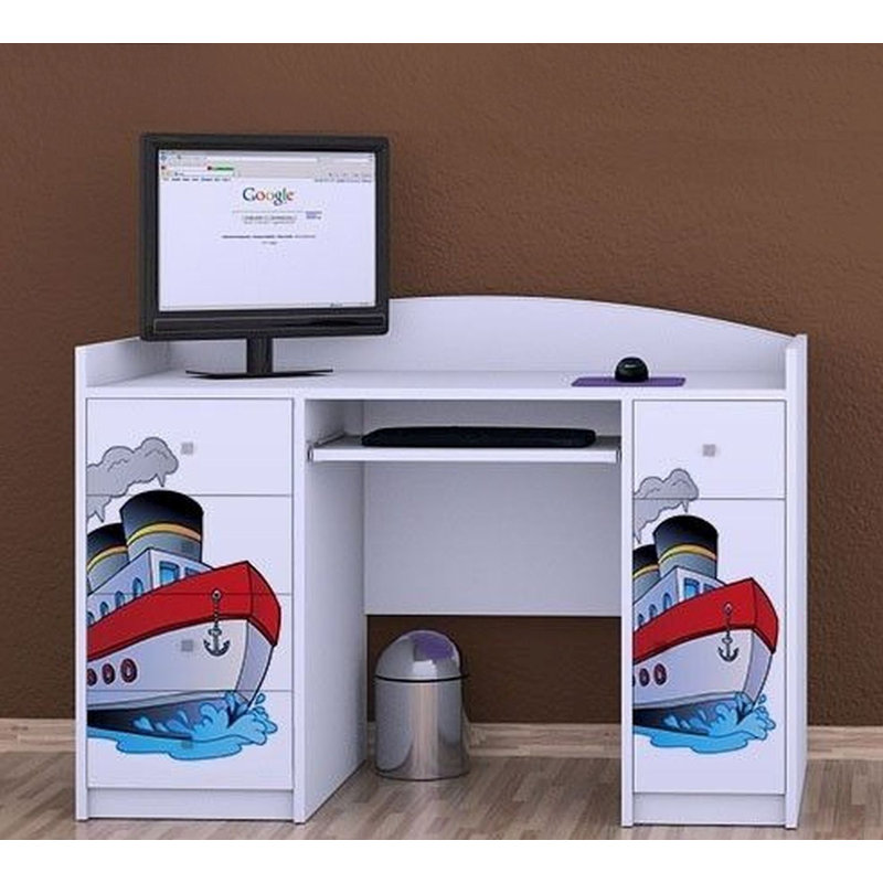 Liesl 125cm Computer Desk, White