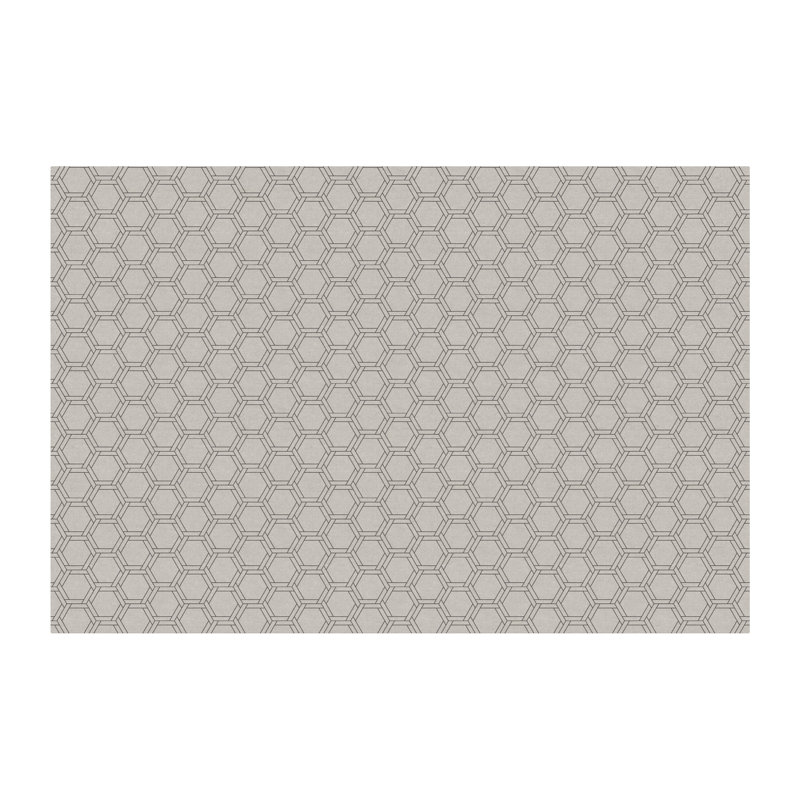 Un-Rug Honeycomb Low Profile Kitchen Mat, Rectangle 3'11" x 5'11", Gray