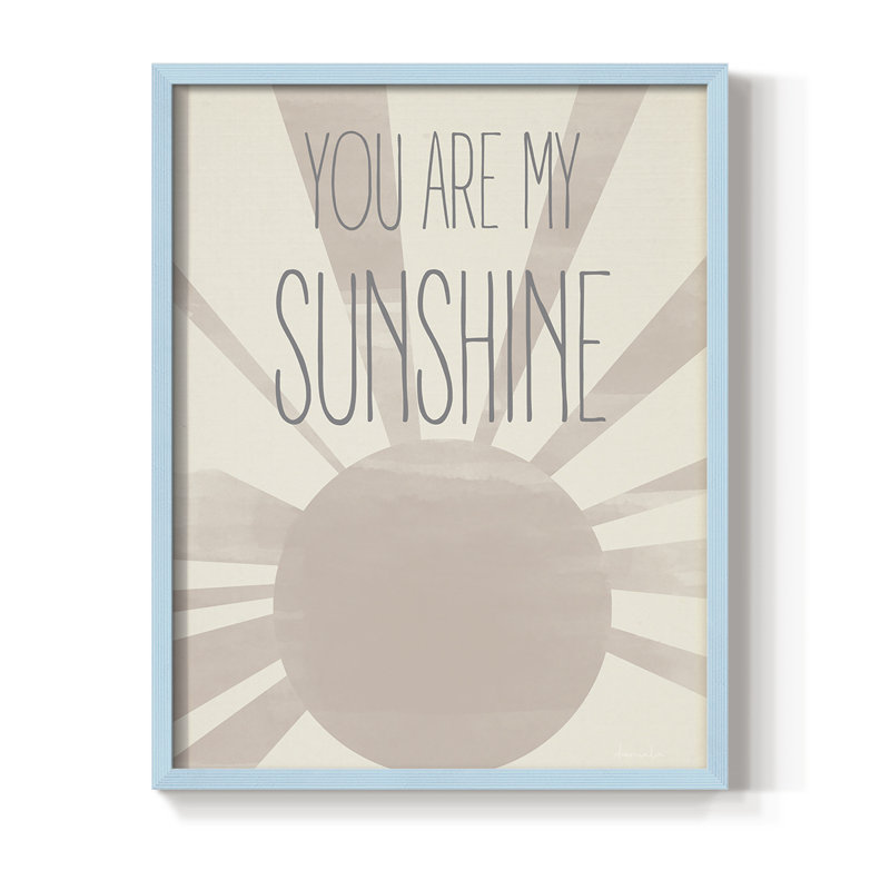 Sunshine Framed Print - Solid Wood, Blue, 15" H x 12" W
