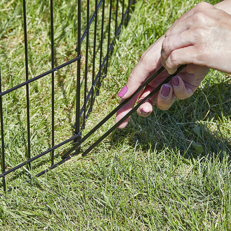 Black Metal 42" Tall Foldable Pet Exercise Pen