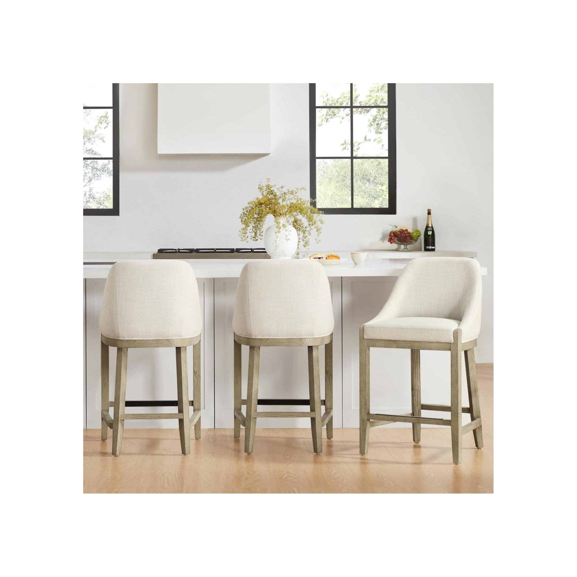 Daigle Barstool, Effie Linen Performance Linen, 3