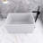43" Acrylic Freestanding Bathtub ,Spacious rectangle Shape, Gloss White Finish, Chrome Overflow & Pop-Up Drain CUPC Certificate 