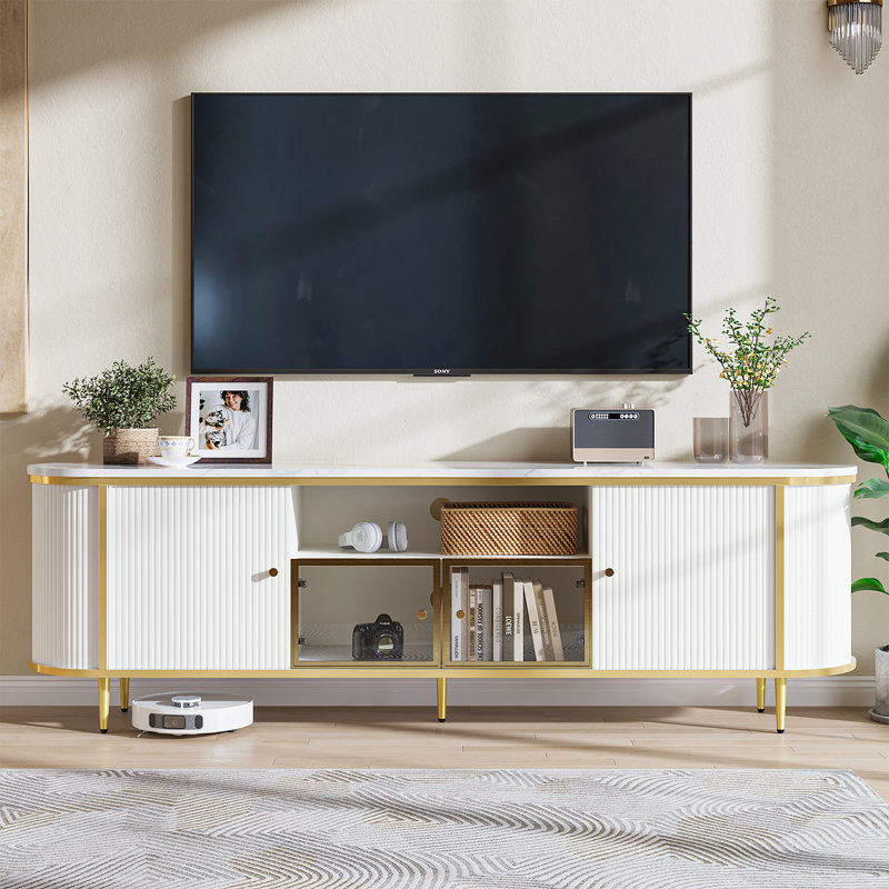 Meuble télé 70 po Luxury, Blanc