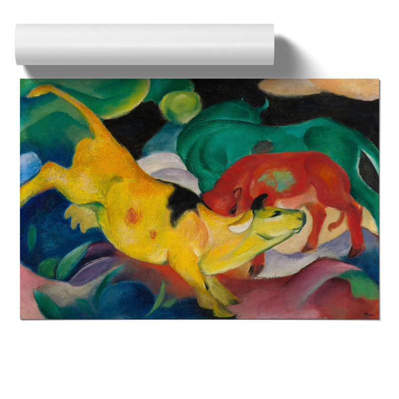 The Yellow Cow by Franz Marc - Frameless Print, 21cm H x 30cm W x 0.1cm D