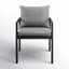 Chaise de patio avec coussin Gerri