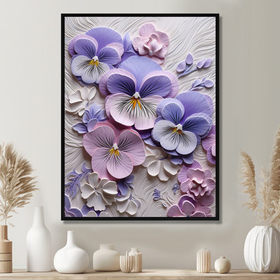 Flowers - Violet Wall Art Living Room