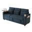 Canapé-lit inclinable convertible de 81 po avec fauteuil inclinable, tableau, ports USB et 3 coussins décoratifs-354849840