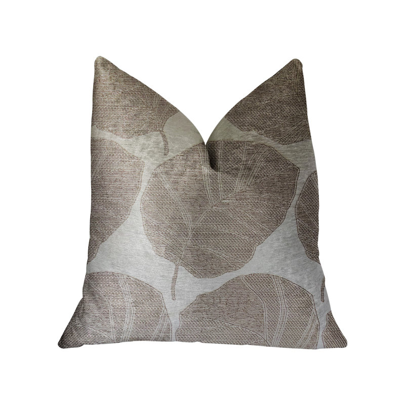 Coussin de luxe avec feuilles agréables, 20 po x 36 po, Coussin lombaire