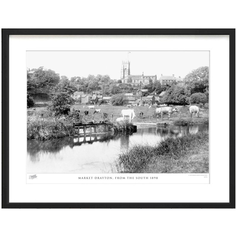 Market Drayton, From The South 1898 - Single Picture Frame Print, 60cm H x 80cm W x 2.3cm D