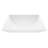 Hibiscus 16" L x 16" W x 5" HMatte Stone White Handmade Square Vessel Bathroom Sink