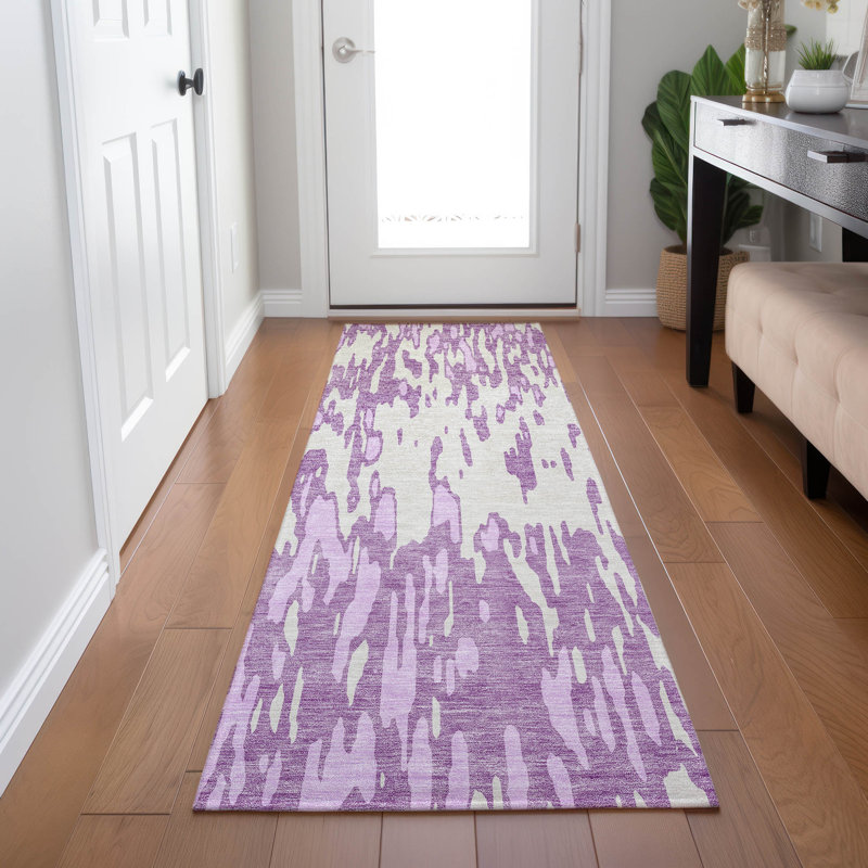 Tapis rectangulaire Aleighna avec envers antidérapant, Tapis de couloir 2 pi 3 po x 7 pi 6 po