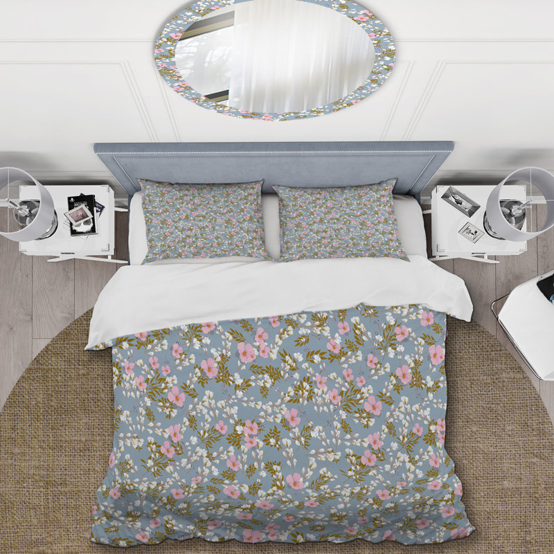 Floral in Small Flower - Ensemble de housse de couette floral - Polyester microfibre