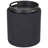 15" Boucle Round Storage Ottoman with Reversible Tray Top, Tufted Upholstered, Black-809342909