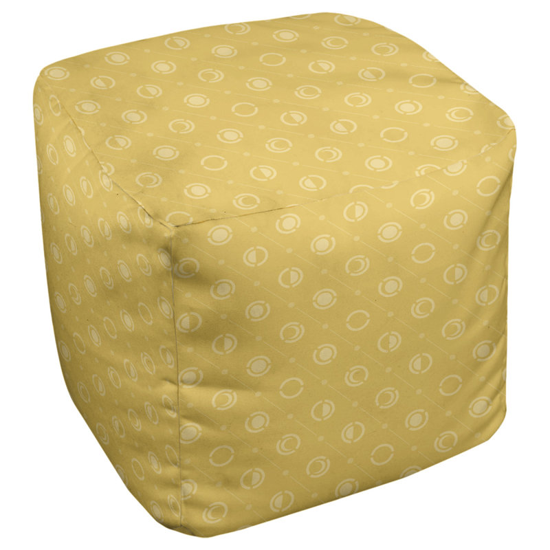 Upholstered Ottoman, Dark Yellow