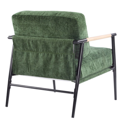 Modern Accent Chair In , With Seat Cushions, Metal Frame, And Wooden For Relaxation Armchair Comfort, & Wood Construction, 27.41", Living Room, Bedroom, Office,
