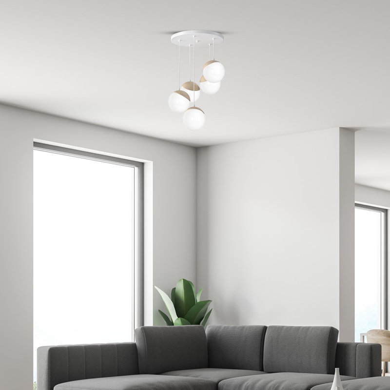 Chelbe 5 - Light Cluster Pendant, Wood