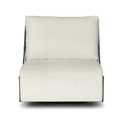 Swivel Steel Outdoor Armless Lounge Chair