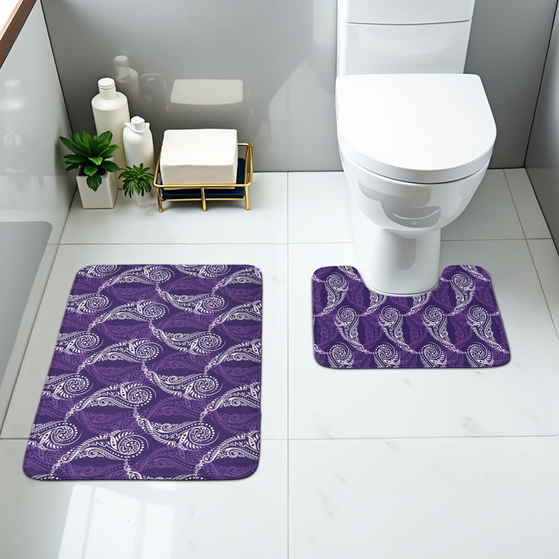  Ensemble de 2 tapis de salle de bain Ethniques