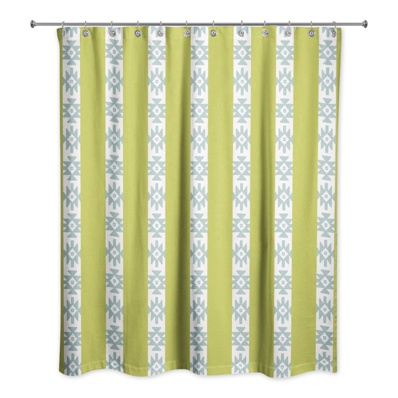 Rideau de douche simple Southwestern, Vert