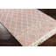 Tapis rose / blanc à motif géométrique tissé à la main Althena-879016465