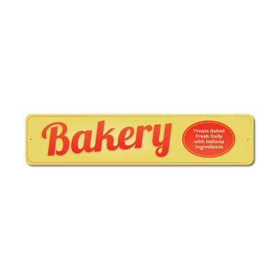 Enseigne de boulangerie personnalisée en aluminium