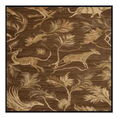 Machine Washable Nature Brown Area Rug