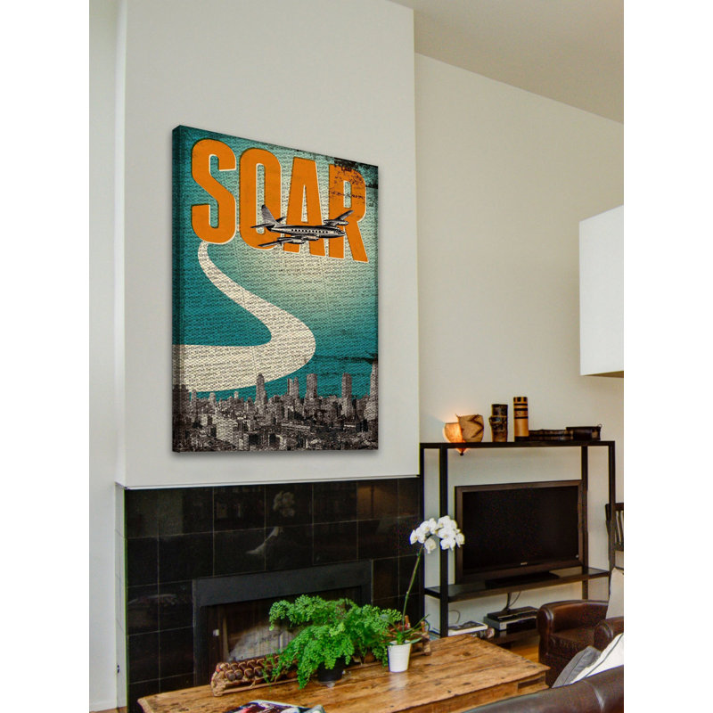 Rétro-affiche rétro sur toile tendue, H 36 po x l 24 po