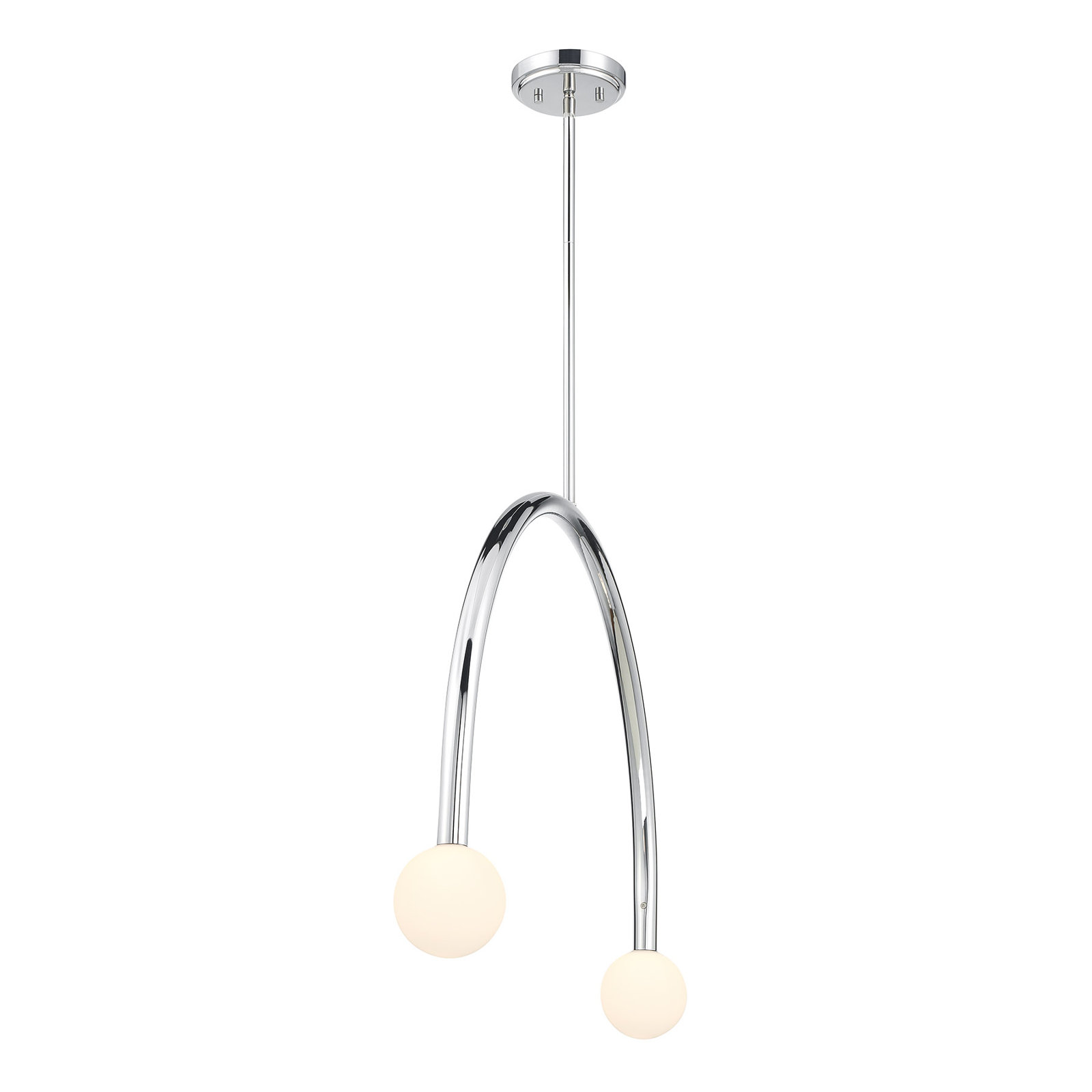 Rua 2-Light Chandelier, Chrome