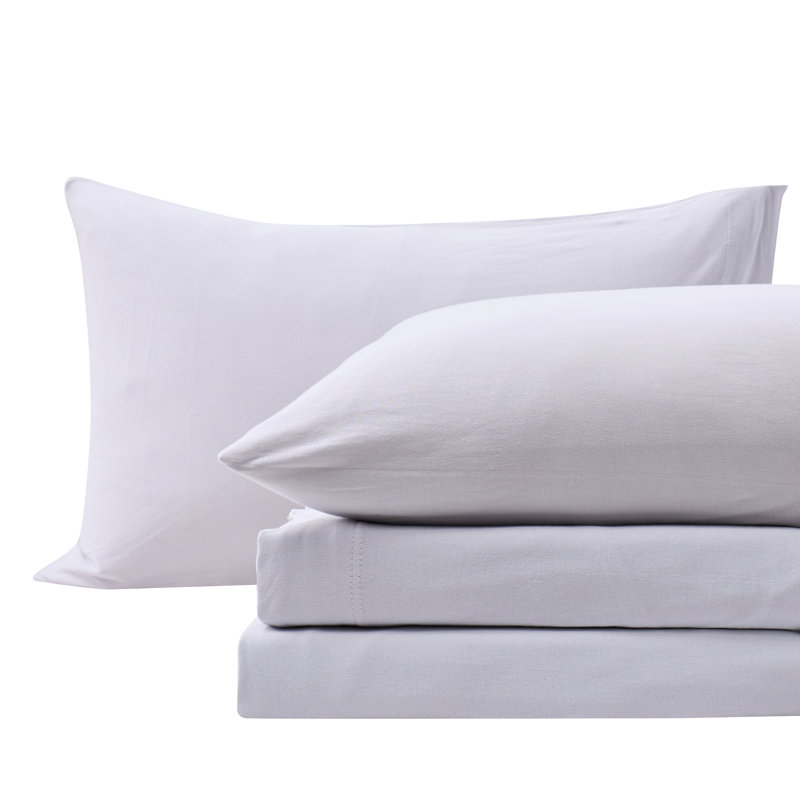 Draps en jersey de coton biologique, Twin / Twin XL, Fog Grey