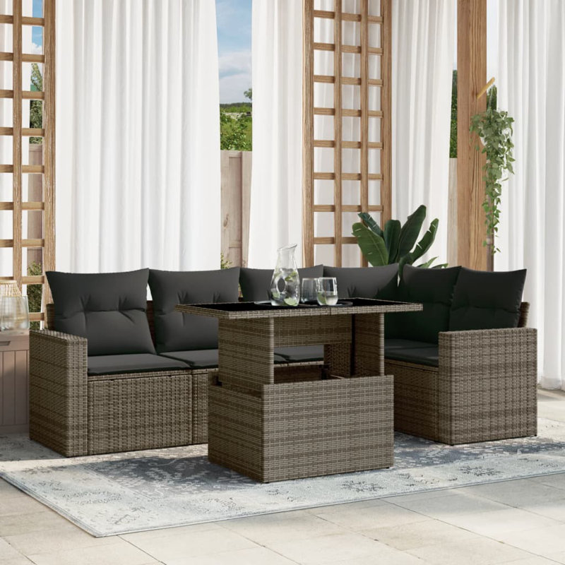 Vidaxl Garden Sofa Set Grey