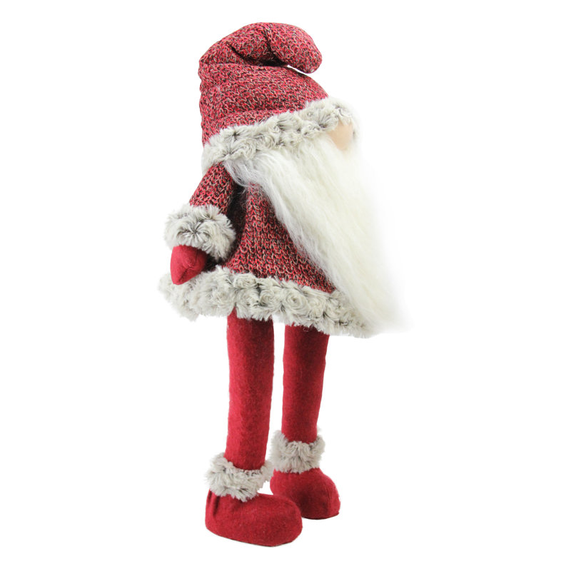 Gnome de Noël 25,25 po rouge rubis et blanc