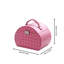 Boîte de rangement de voyage rose, étui à bijoux de voyage compact avec compartiments de rangement