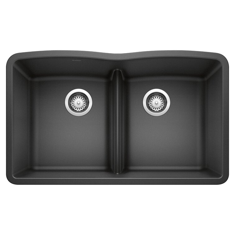 Blanco Diamond SILGRANIT 33.5 L x 18.5 W Super Single Undermount Kitchen  Sink & Reviews