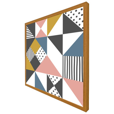 Ashantey Coloured Geometric Pattern 1 Piece Single Picture Frame Wall Art