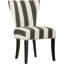 Chaise d'appoint rembourrée noire Waterford