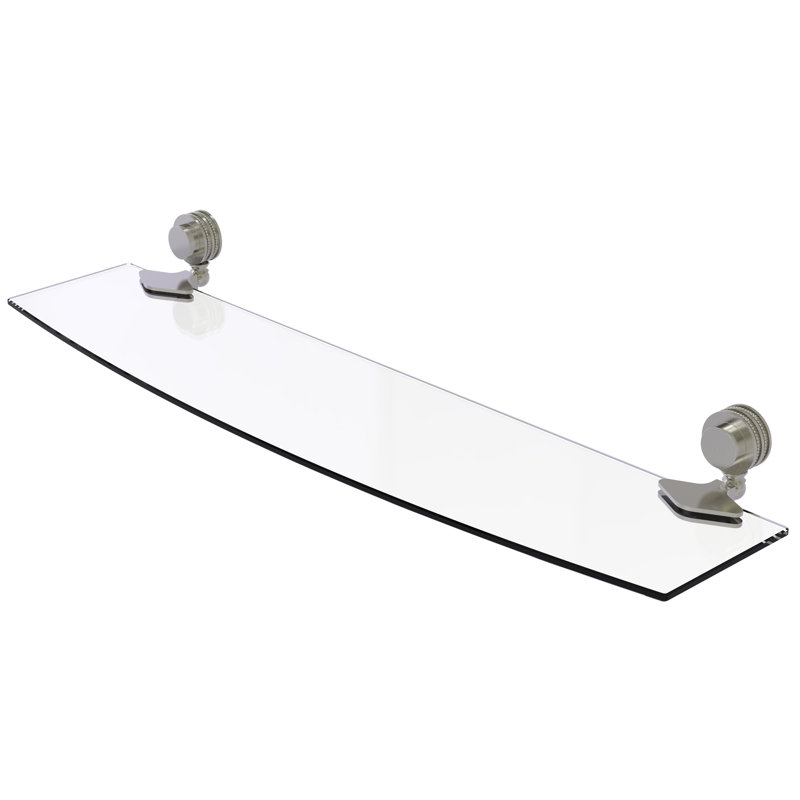 Venus Bracket Shelf, Satin Nickel, 2" H x 24" W x 5" D