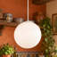 Luminaire suspendu sphérique blanc 1 lumière à 1 lumière avec abat-jour en verre opale blanc 1 lumière-11801667