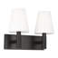 Thomas O'Brien Beckham Classic Bathroom Bedroom Wall Fixture In Aged Iron Finish With Milk Shade-1009298531-1009298556