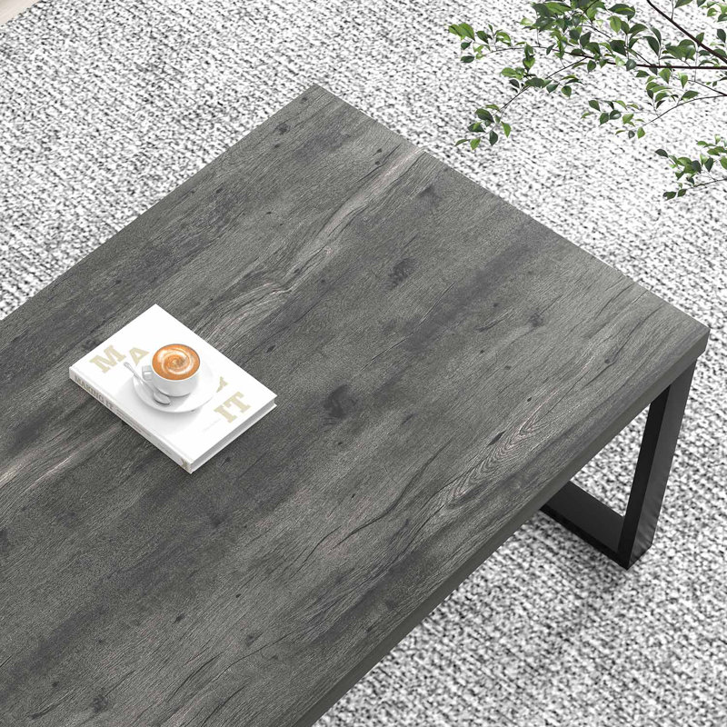 Hulste Modern 47" Coffee Table for Living Room, Grey, Grey
