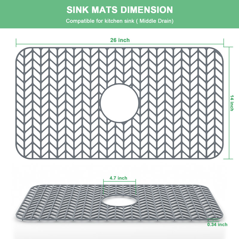 Silcone 26" x 14" W Silicone Non-Slip Mat