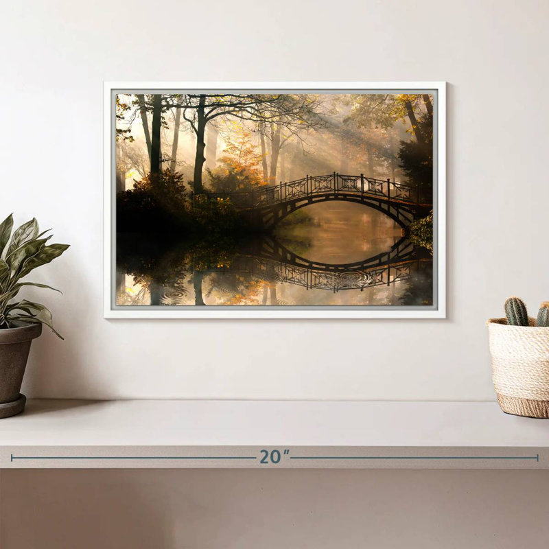 Pont Misty Park, Cadre flottant blanc, 13 po x 9 po